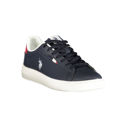 Blue Polyester Men's Sneaker