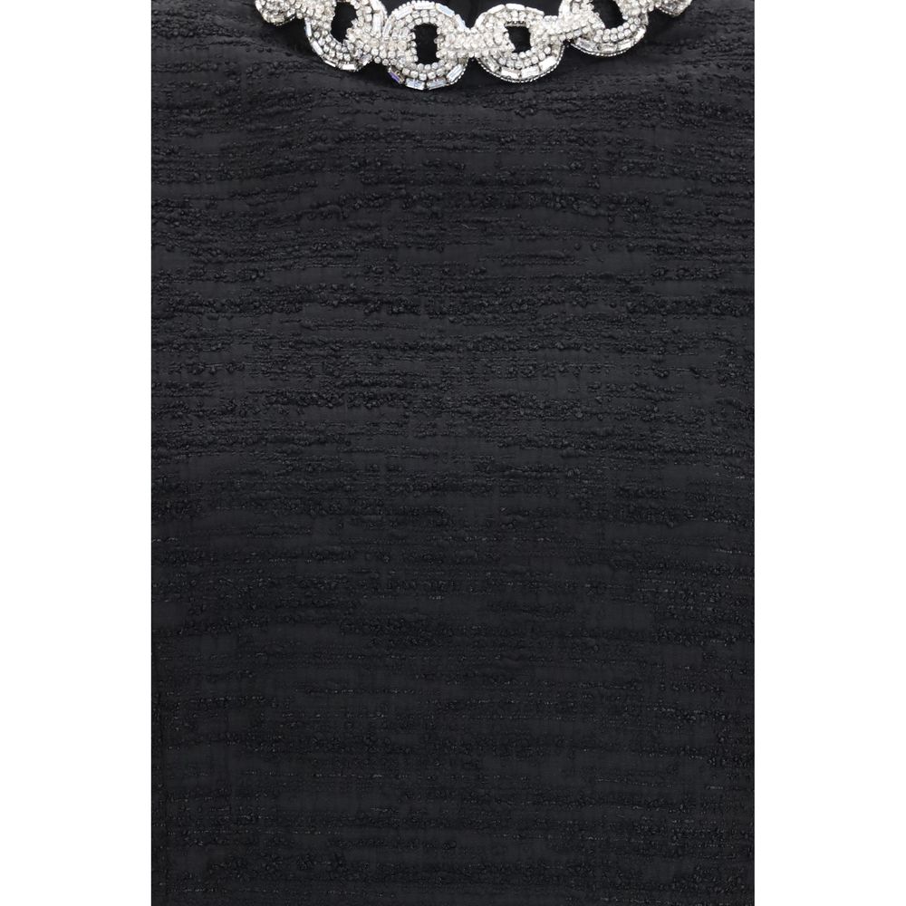 Black Cotton Casual Dress