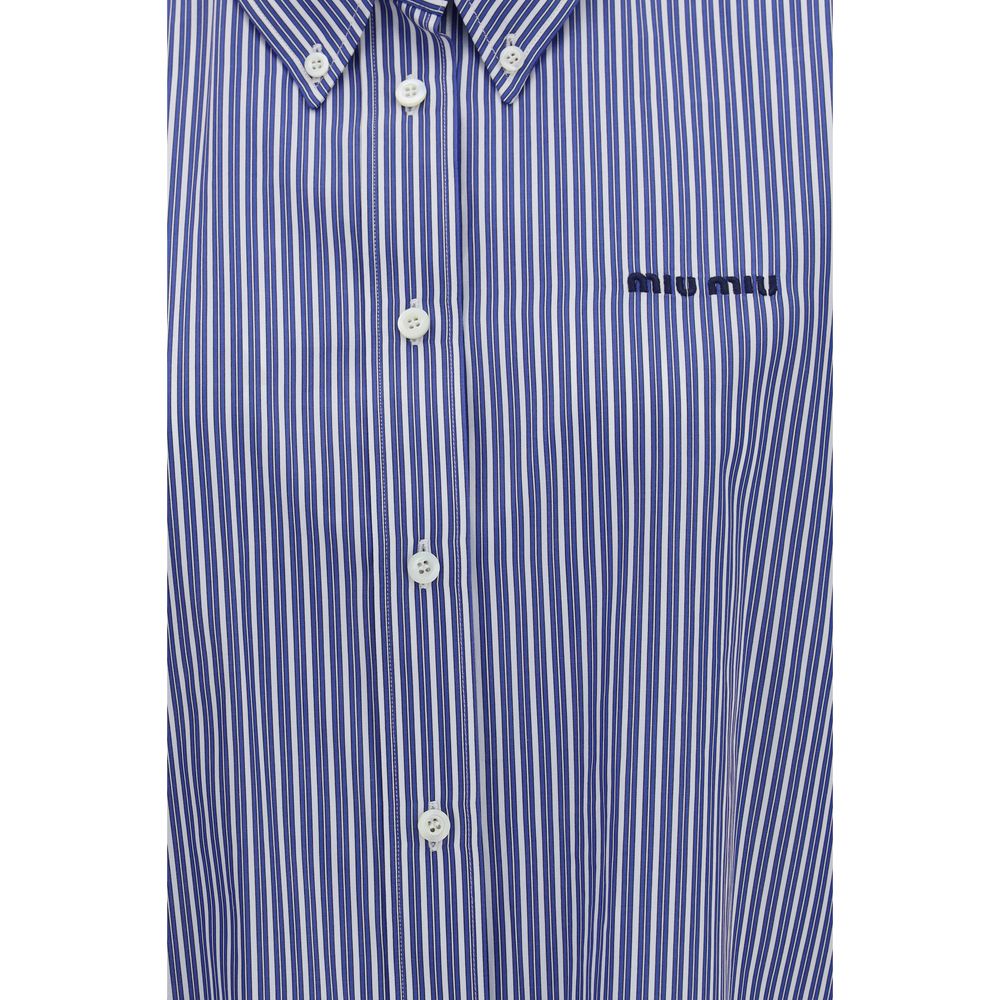 Blue Cotton Dress Shirt