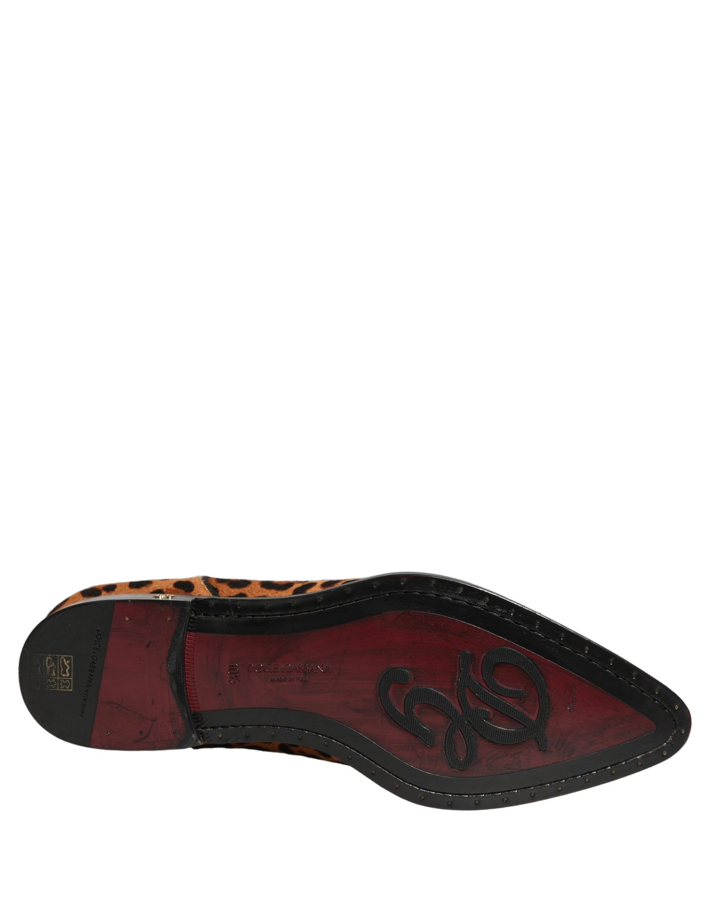Brown Black Leopard Pony Hair Derby Shoes