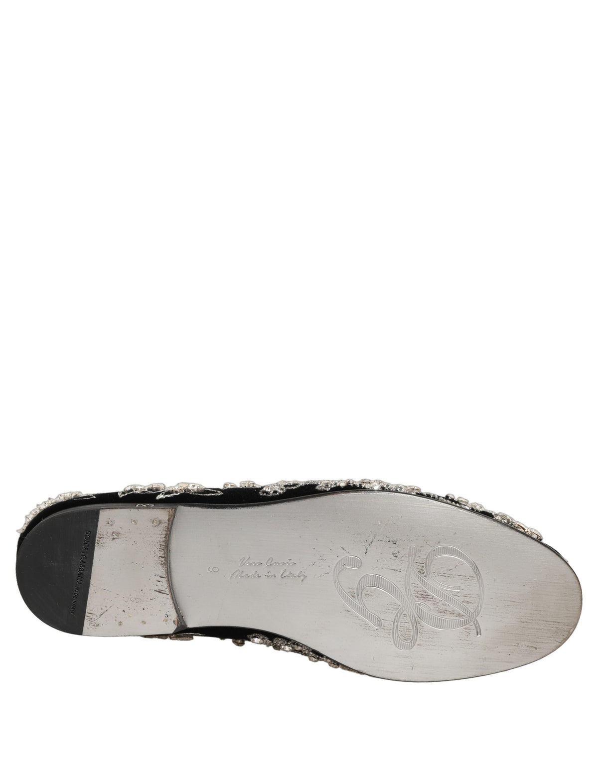 Black Velvet Embellished Dress Loafers Shoes