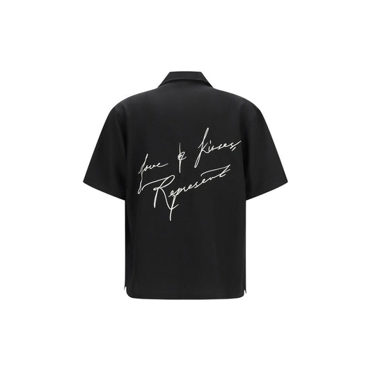 Black Lyocell Pattern Shirt
