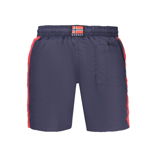 Blue Polyamide Men's Swimwear