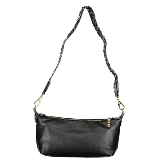 Nero Polyurethane Women's Bag with Adjustable Shoulder Strap