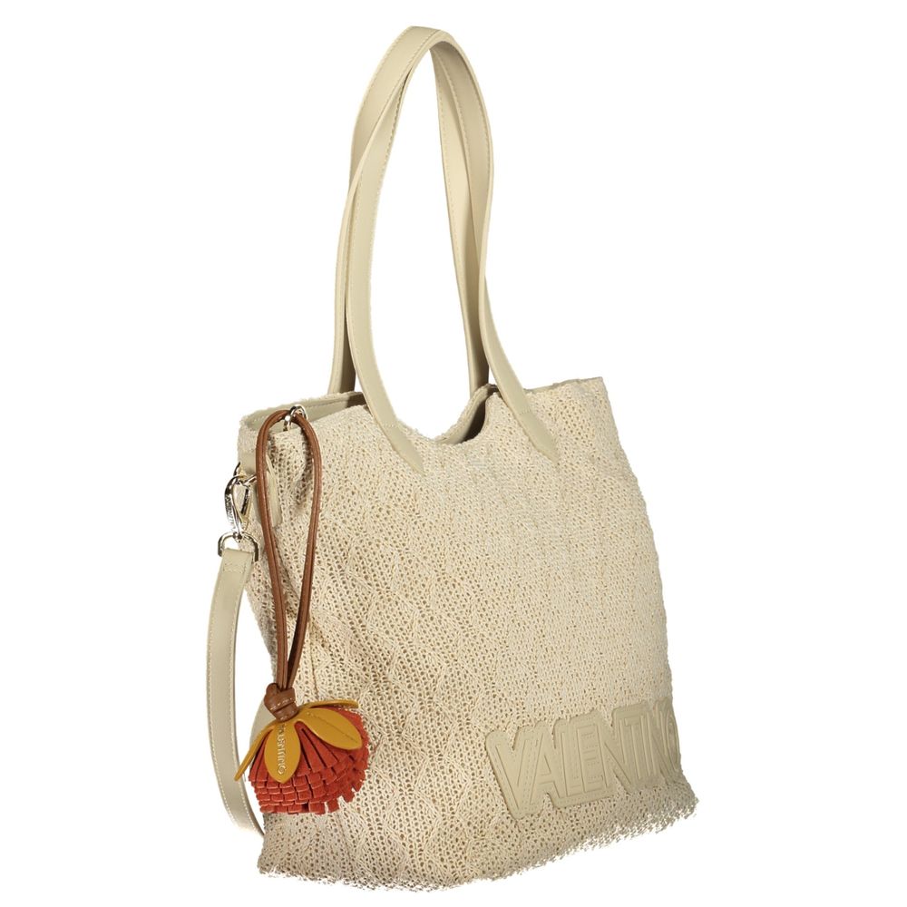 Beige Polyethylene Women's Bag