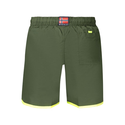 Green Polyamide Men's Shorts