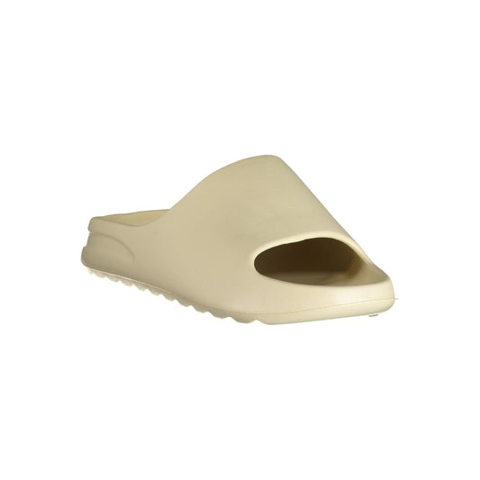 Beige Polyurethane Men's Slipper