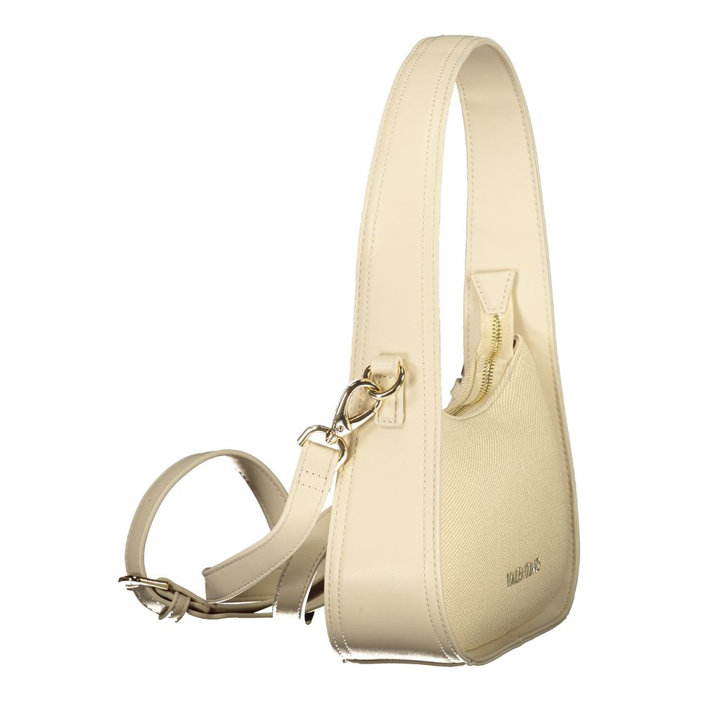 Beige Polyurethane Women Bag