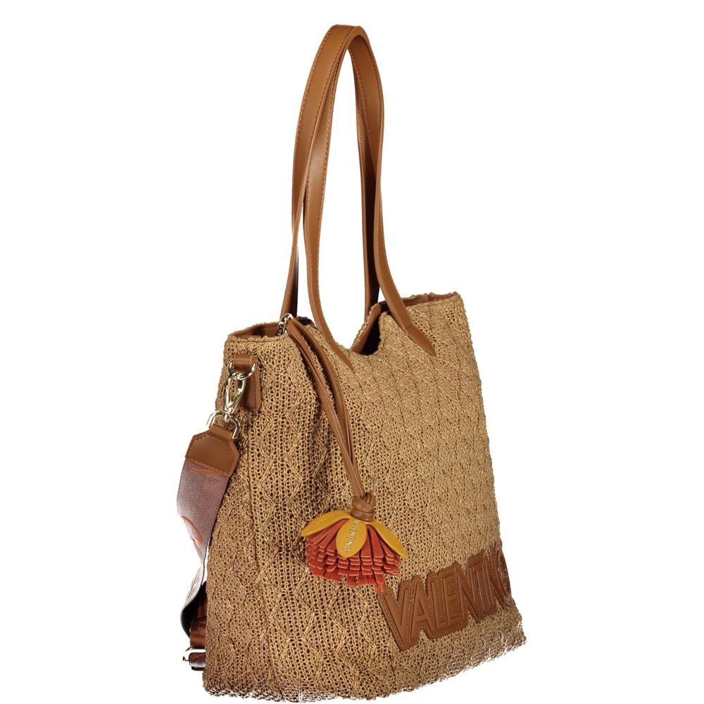 Brown Polyethylene Women Bag