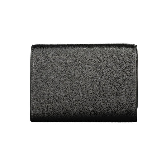 Black Polyurethane Womens Wallet