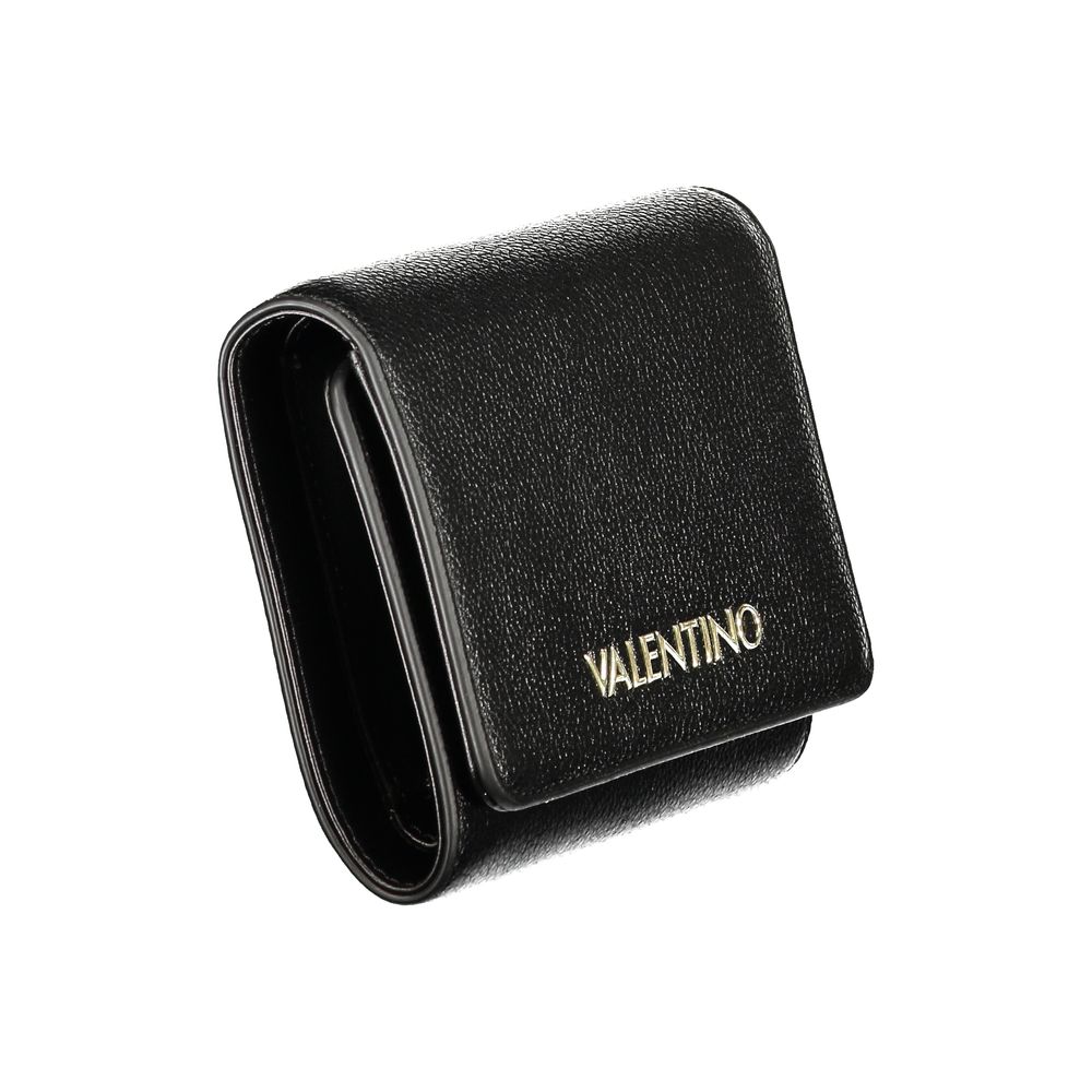 Black Polyurethane Womens Wallet