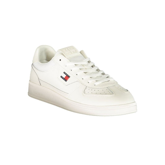 White Polyurethane Men's Sneaker