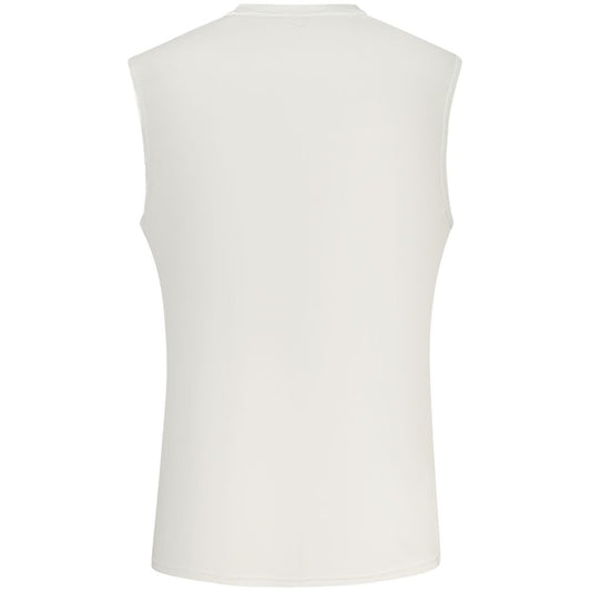 White Polyester Men's Tank