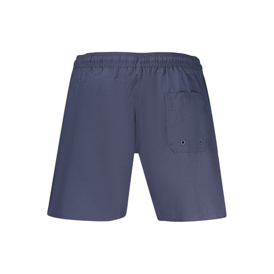 Blue Polyester Men's Swim Shorts