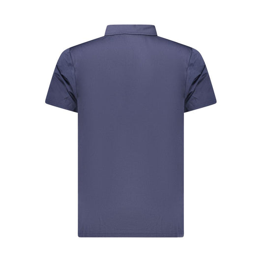 Blue Polyester Men's Polo Shirt