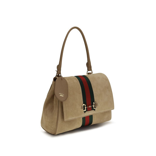 Beige Calf Leather Bos Taurus Handbag