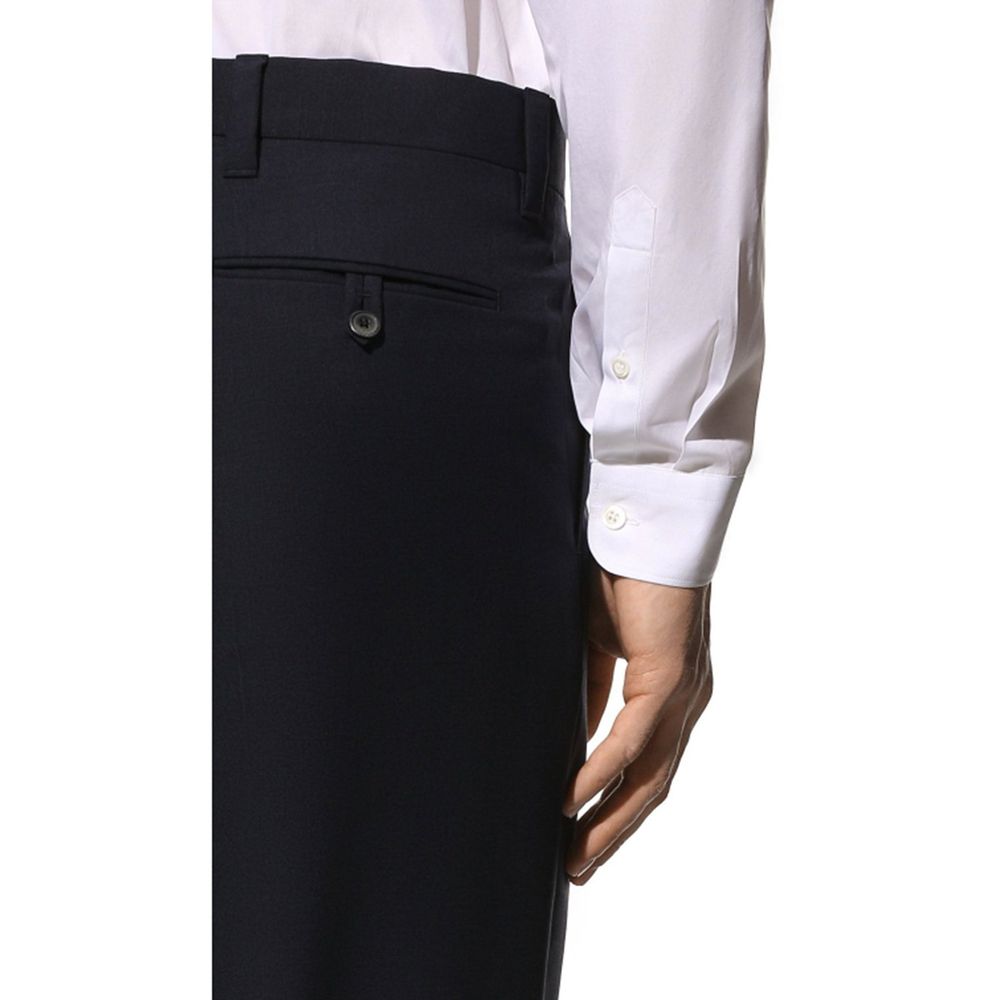 Blue Wool Dress Pants