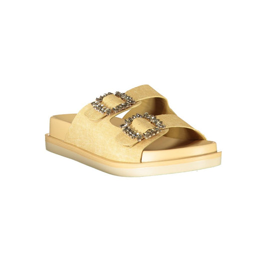 Beige Polyurethane Women's Slipper