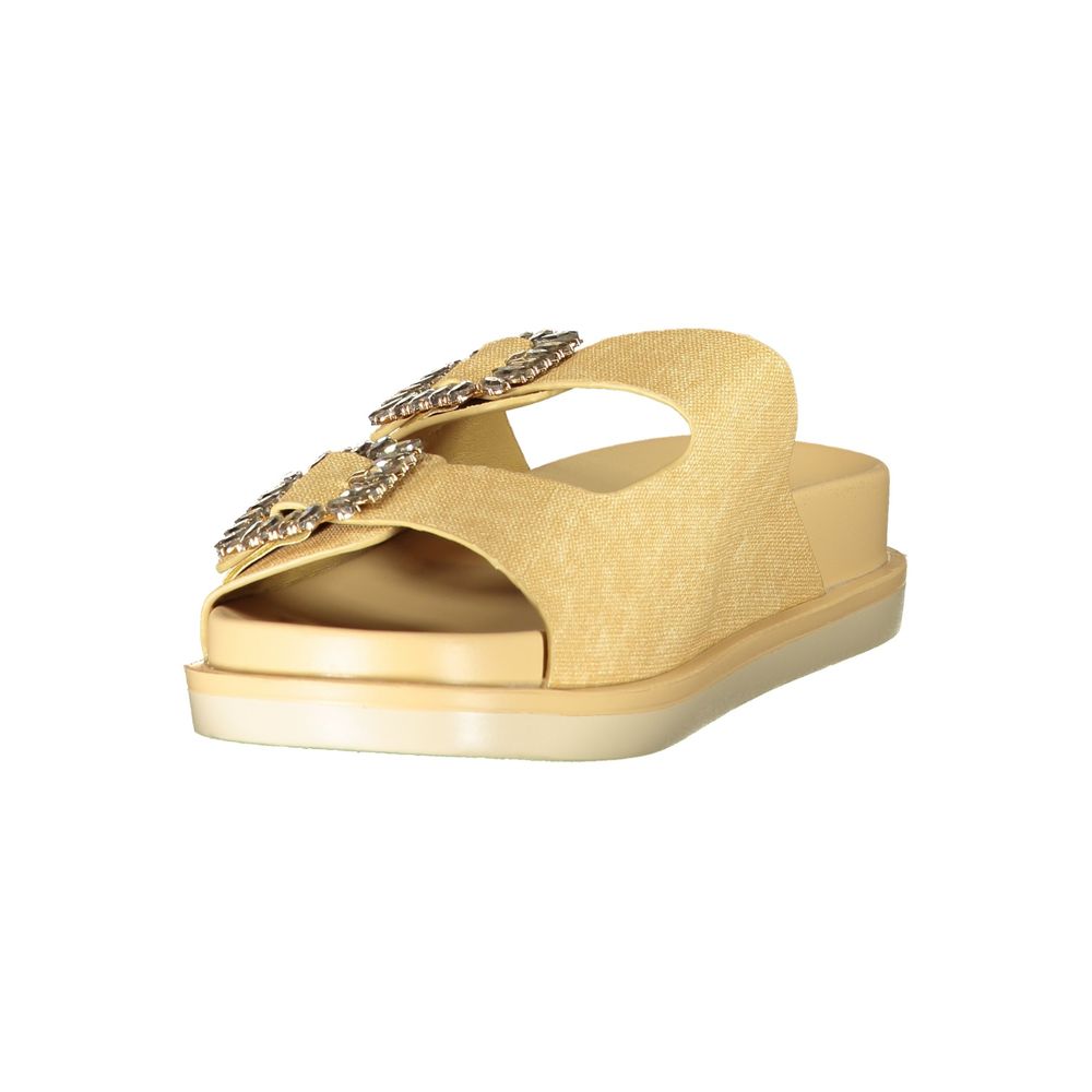 Beige Polyurethane Women's Slipper