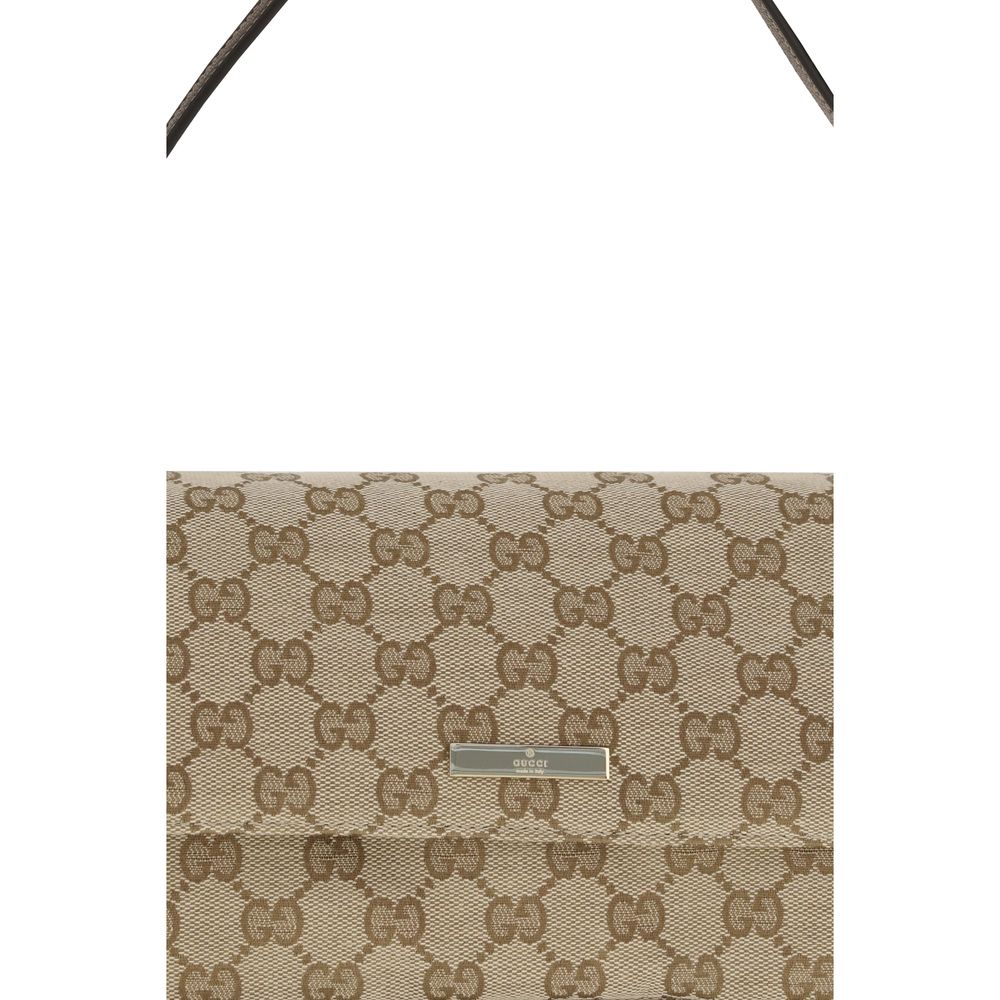 Brown Polyester Shoulder Bag