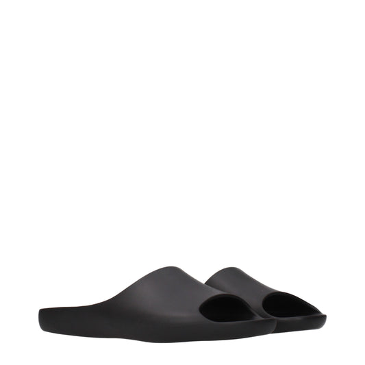 Black Cotton Slippers