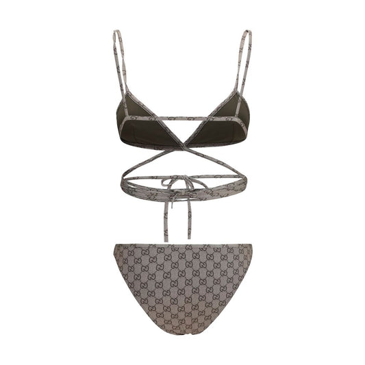 Beige Polyester Bikini