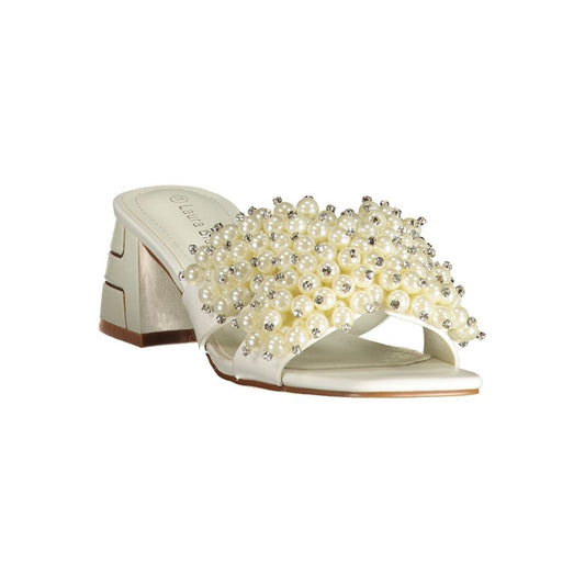 Bianco Poliuretano Donna Sandal