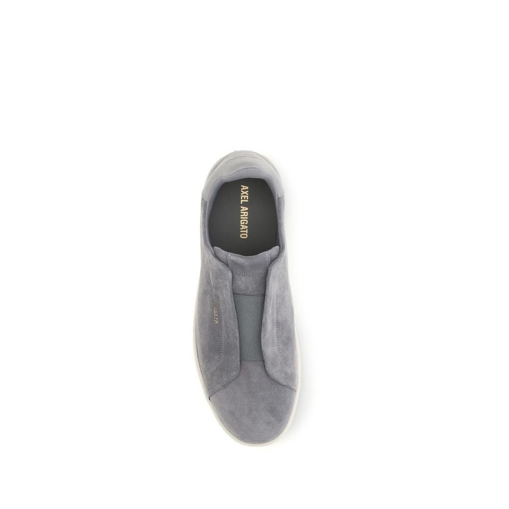 Gray Calf Leather Bos Taurus Low Top Sneakers