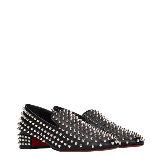 Black Leather Slip-On Loafers