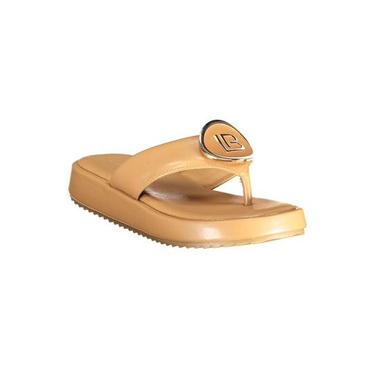 Beige Polyurethane Women's Sandal