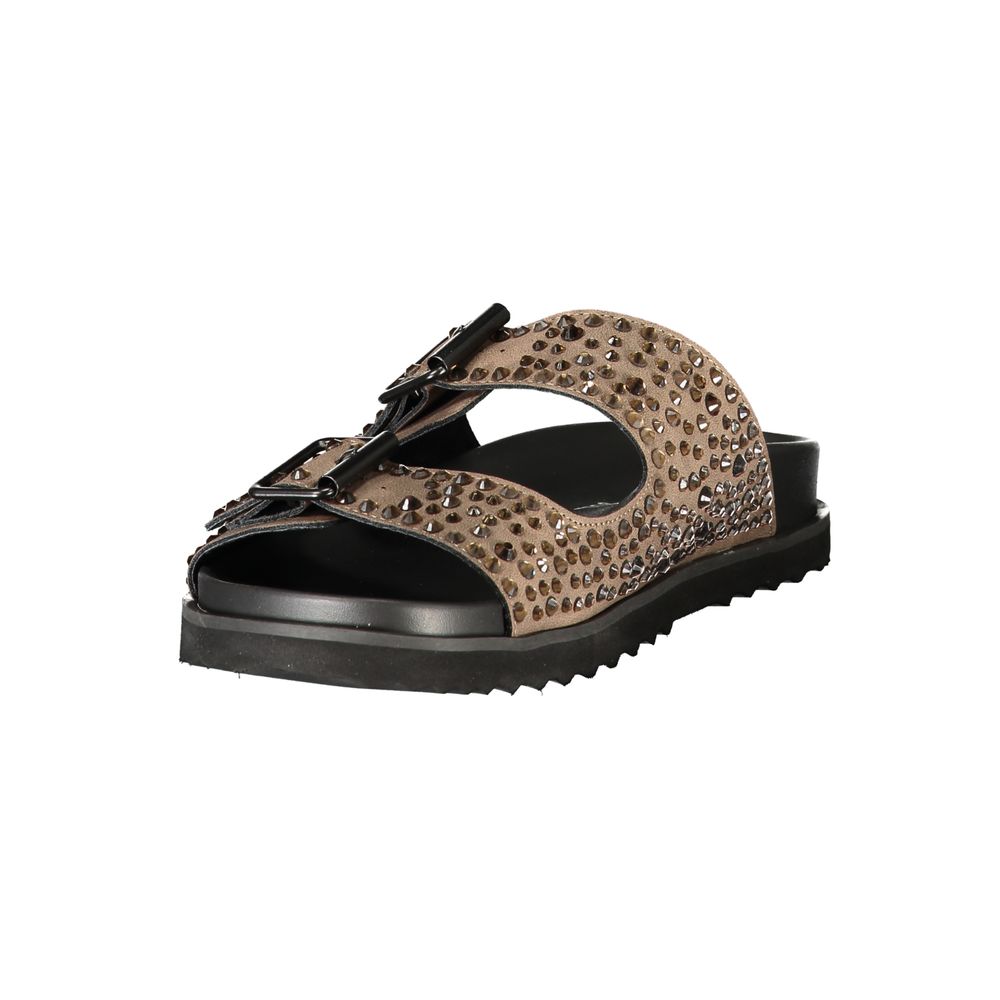 Brown Polyurethane Women's Slipper