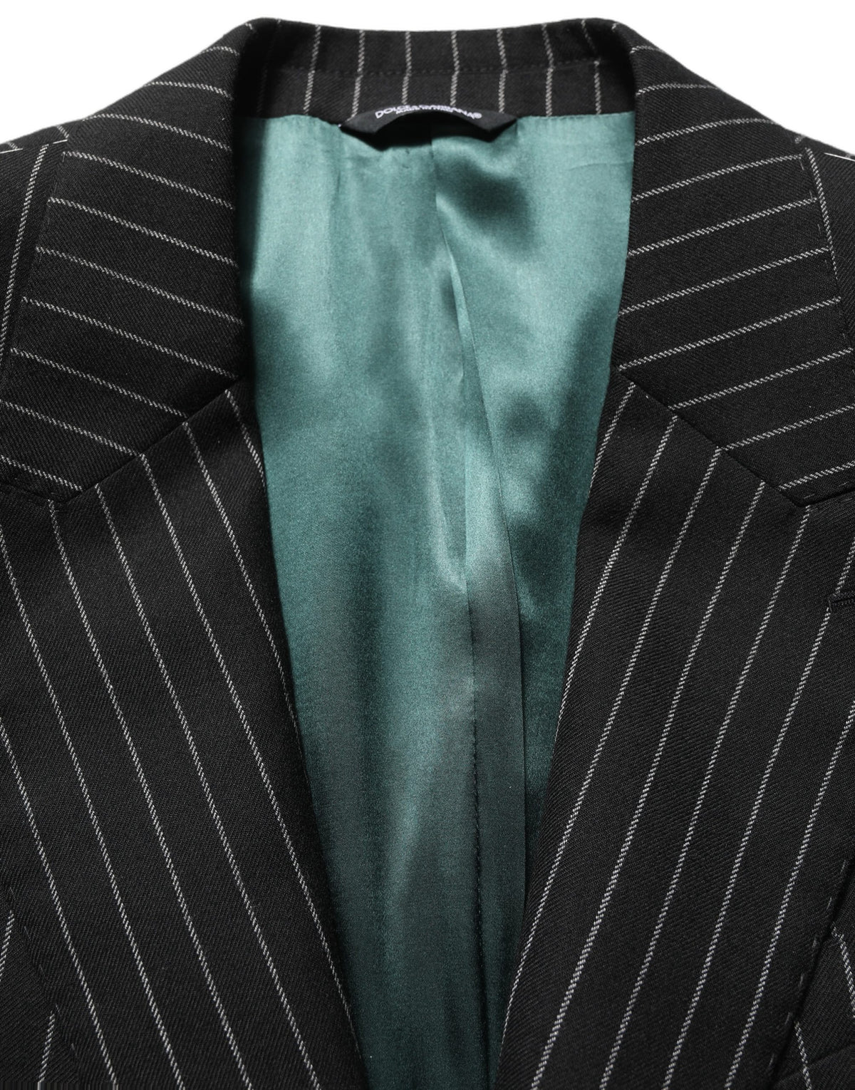 Dark Gray Stripes Wool Single Breasted Blazer