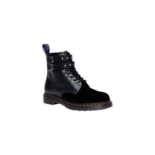 Black Leather Lace-Up Boots