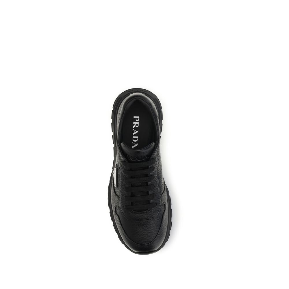 Black Calf Leather Bos Taurus Athletic Sneakers
