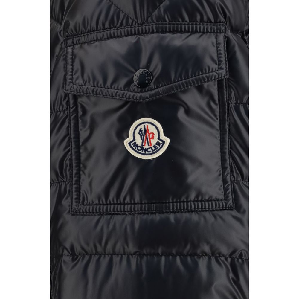 Black Polyamide Full-Length Jacket