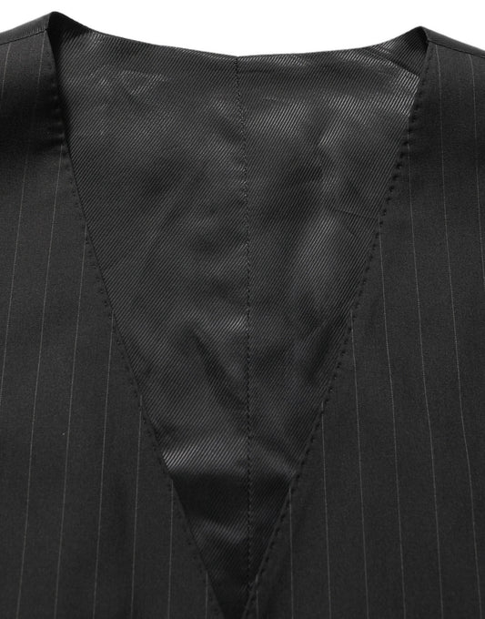 Black Stripes Slim Fit Formal 3 Piece Suit