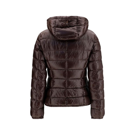 Brown Polyamide Full-Length Jacket