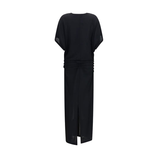 Black Viscose Casual Dress