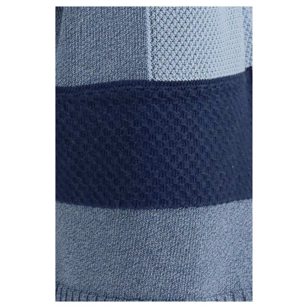 Blue Cotton Bermuda Shorts