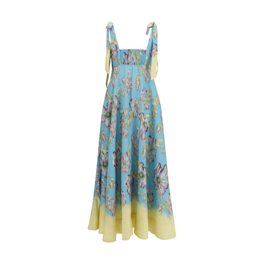 Multicolor Linen Casual Dress