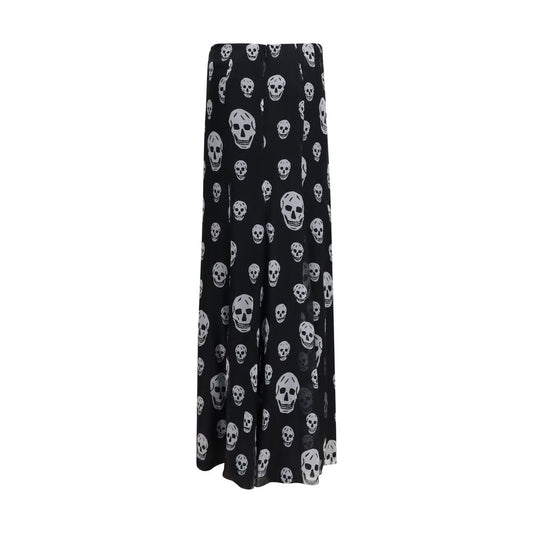 Black Silk Long Skirt