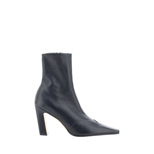 Black Calf Leather Bos Taurus Ankle Boots