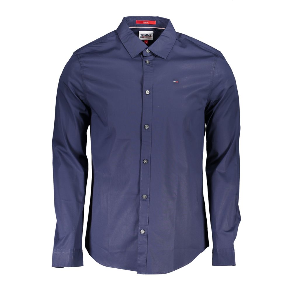 Blue Cotton Mens Shirt
