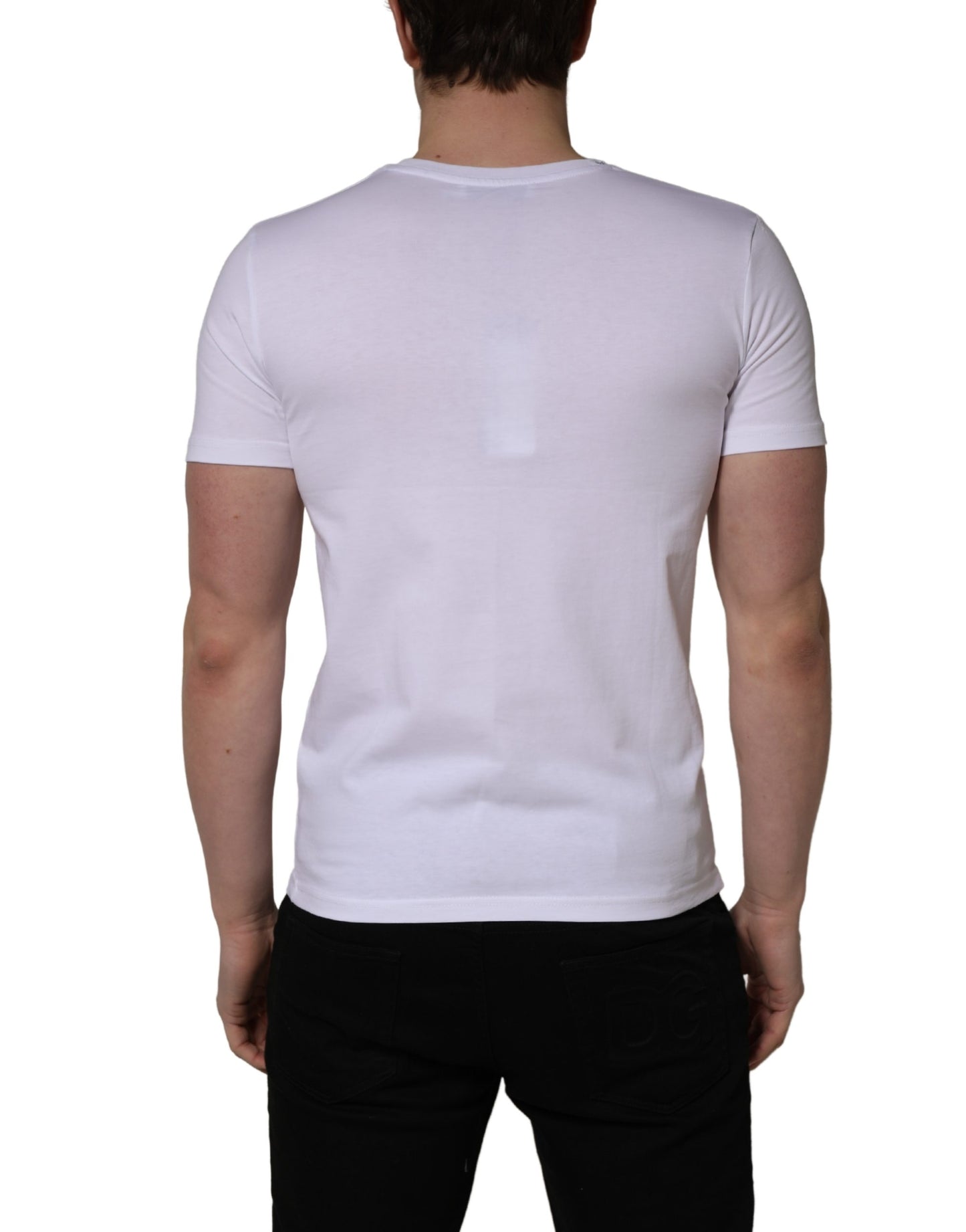 White Heart Shaped Camouflage Patch Men T-shirt