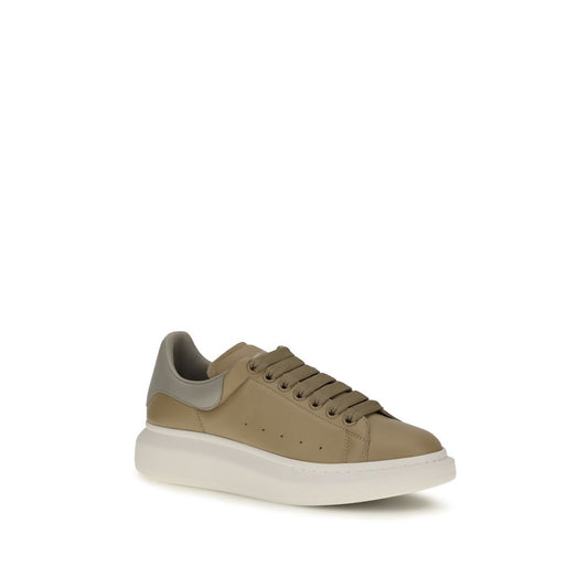 Beige Calf Leather Bos Taurus Platform Sneakers