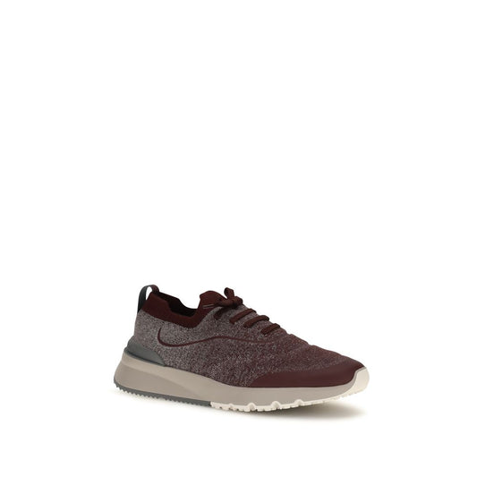 Bordeaux Cotton Athletic Sneakers