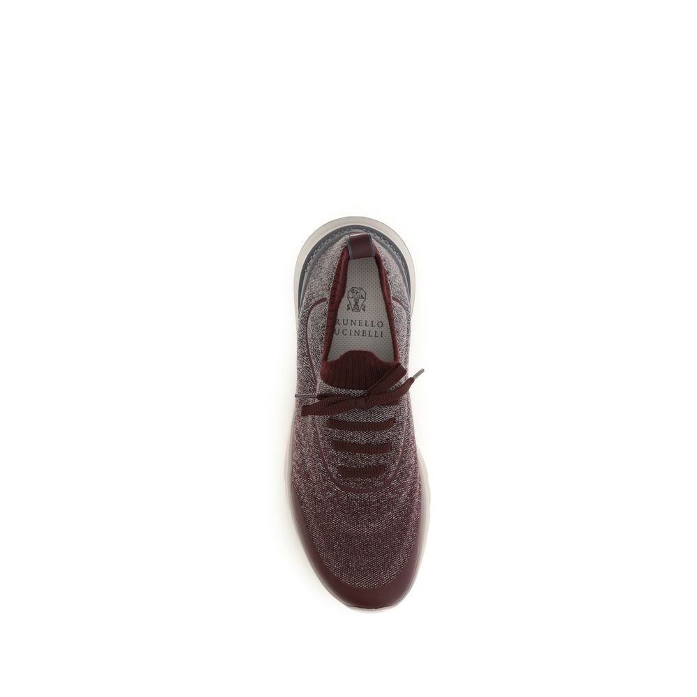 Bordeaux Cotton Athletic Sneakers