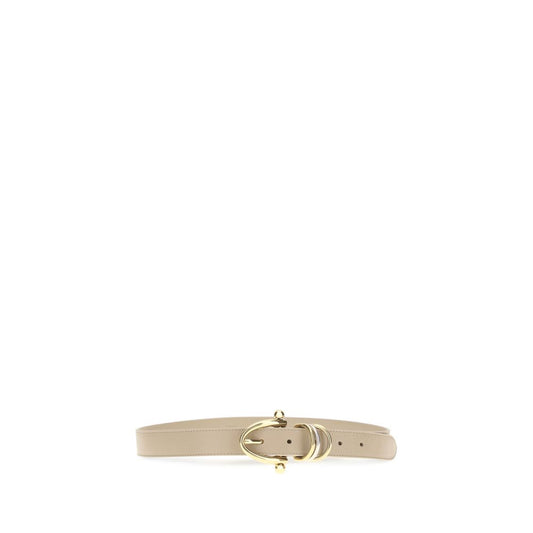 Beige Calf Leather Bos Taurus Regular Belt