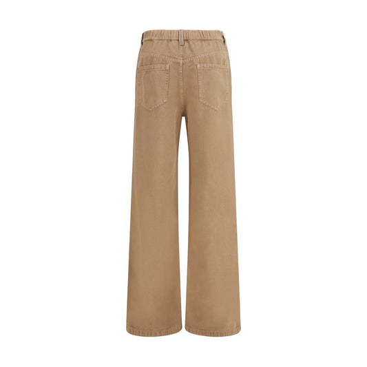 Beige Cotton Jeans Denim