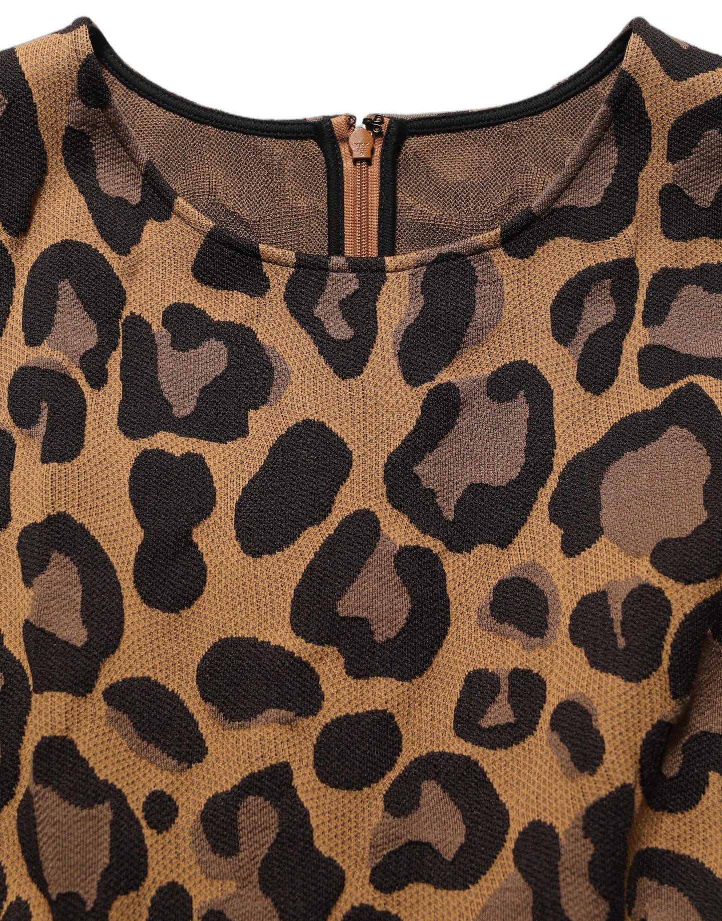 Brown LeopardPrint Flared A-line Mini Dress